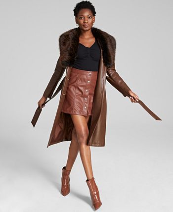 Kenneth cole women's sales faux leather jacket