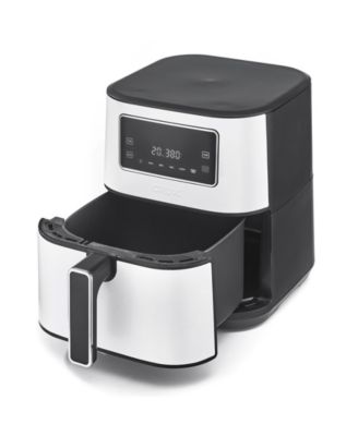 CRUX 6 Qt Digital Air Fryer - Dishwasher Safe, Adjustable Temp, Auto Shutoff, Nonstick Pan & Crisping Tray, Black