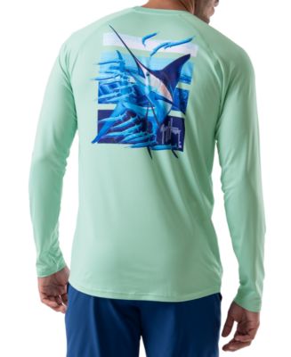 Guy Harvey Mens Graphic Long Sleeve T-Shirt Green XL