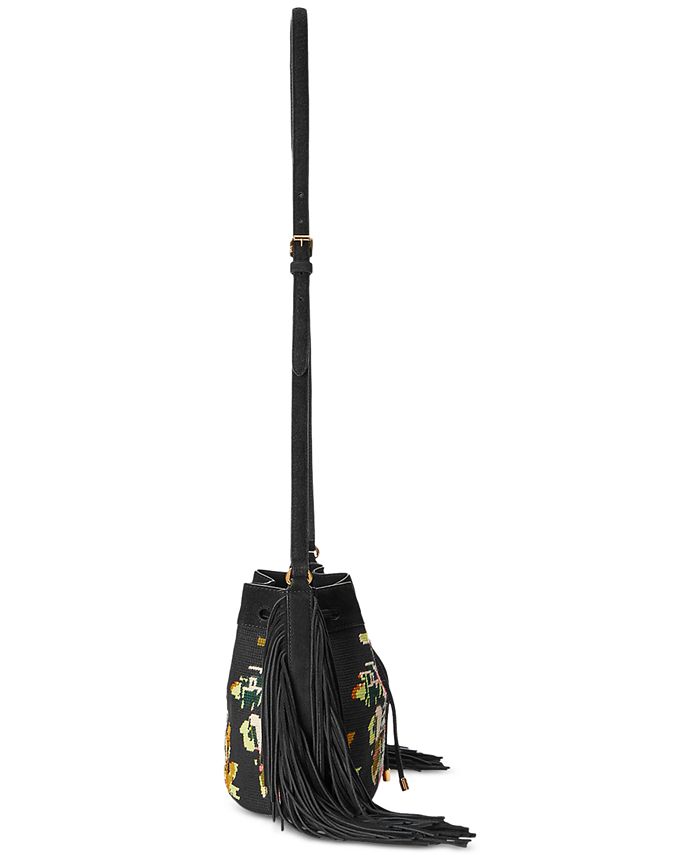 Lauren Ralph Lauren Needlepoint Medium Andie Drawstring Bag Macy's