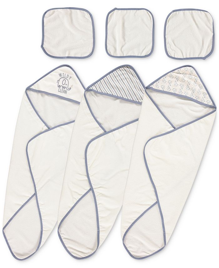 Chickpea Baby Neutral Hooded Bath Towels and Washcloths, 6Piece Set Macy's
