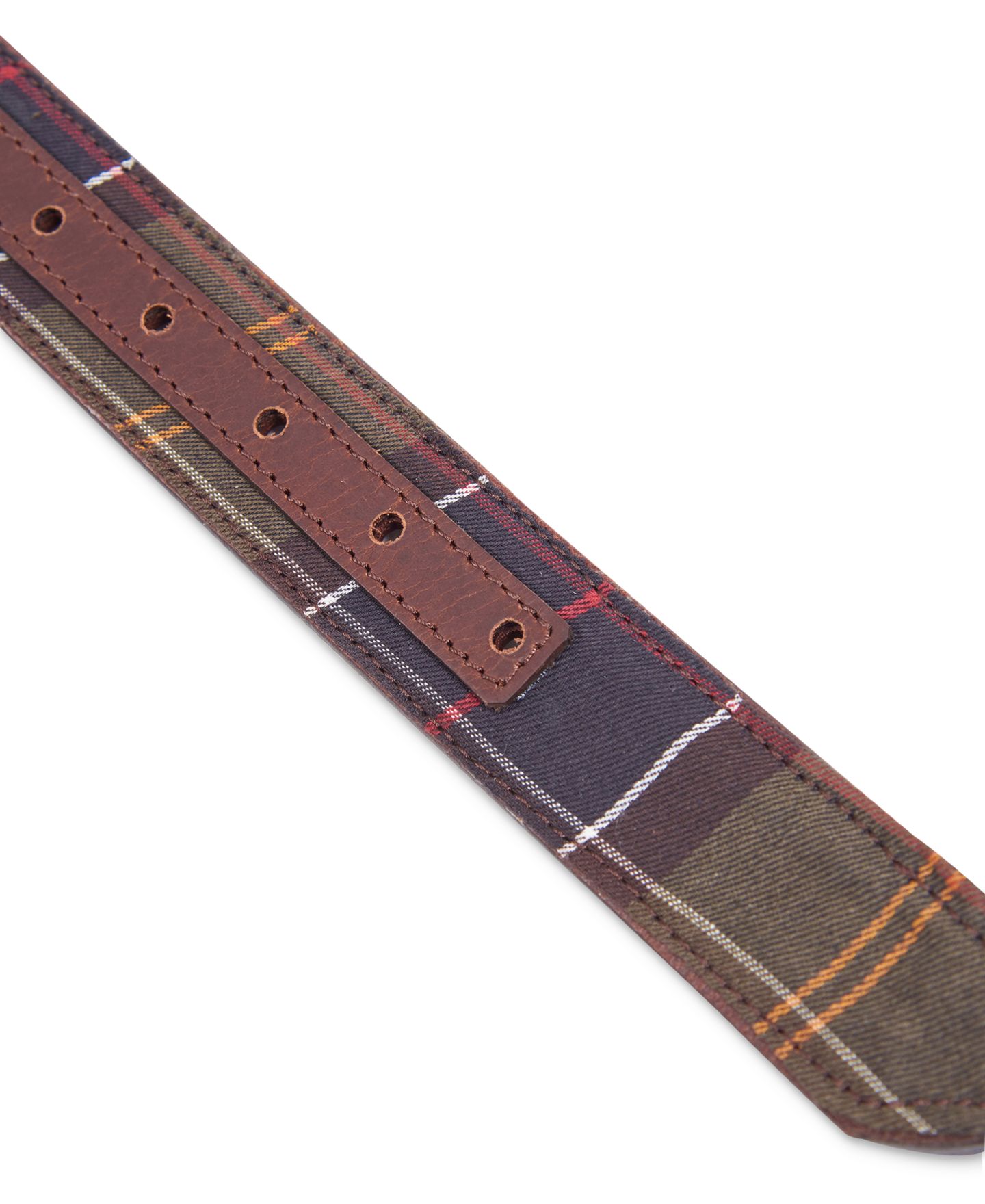 Мужской ремень Barbour Reversible Tartan to Leather Belt, цвет: Коричневый — фото 7