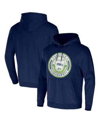 Men's NFL x Darius Rucker Collection by College Navy Seattle Seahawks Washed Pullover Hoodie