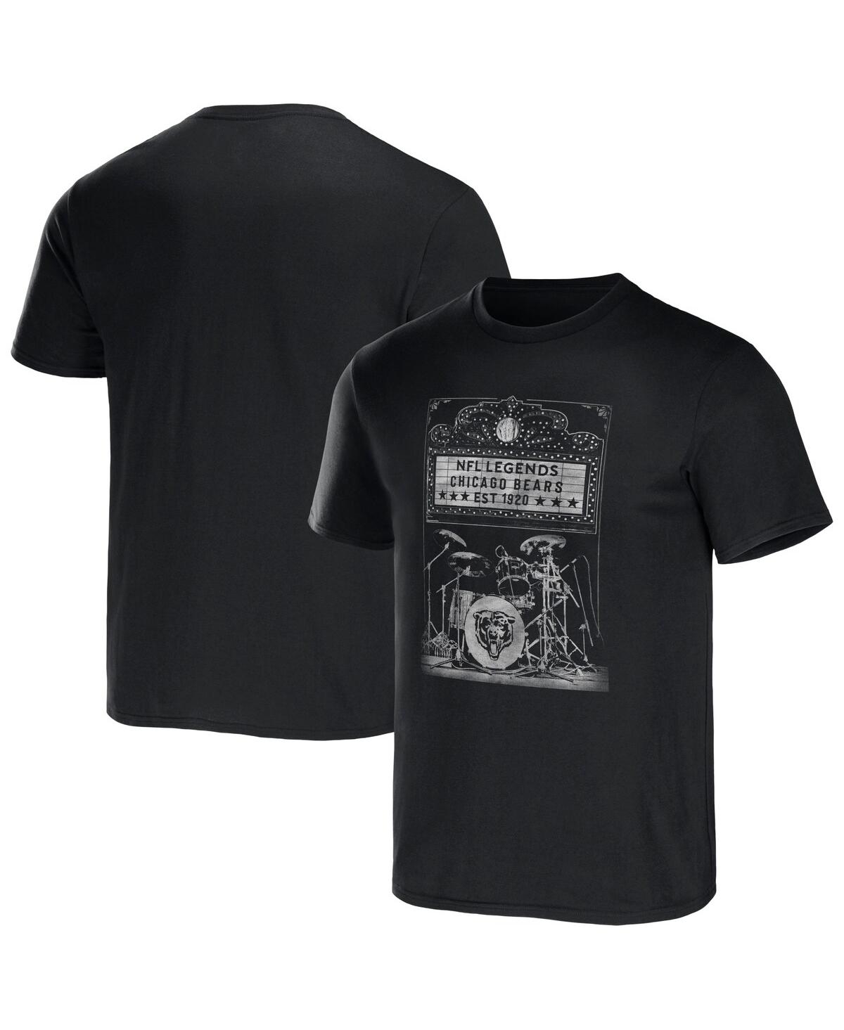 Men's Nfl x Darius Rucker Collection by Fanatics Black Chicago Bears Band T-shirt - Black