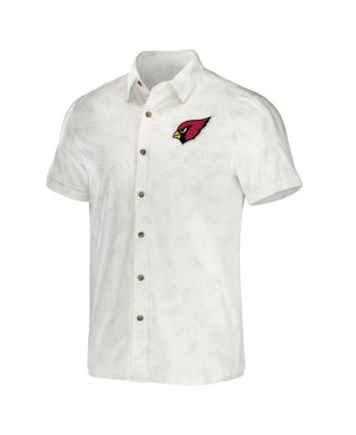 Men's NFL x Darius Rucker Collection by White Arizona Cardinals Woven Button-Up T-shirt