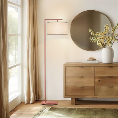 Montage Modern 60" LED Arc Floor Lamp with Fabric Drum Shade