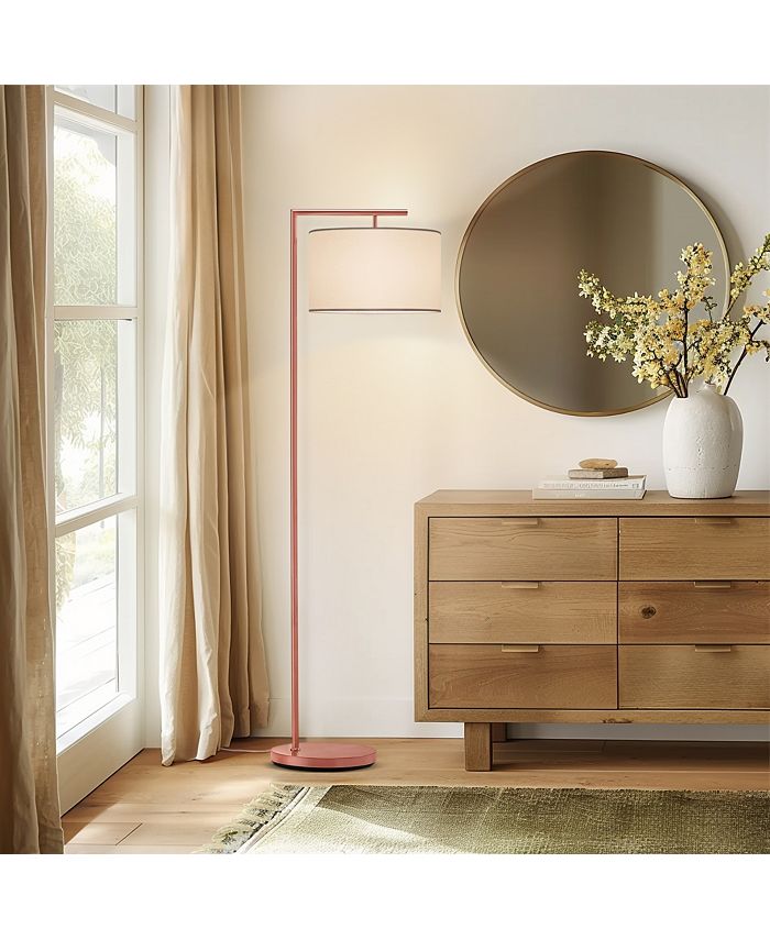 Brightech Montage Modern LED Standing Floor Lamp with Arc Hanging Drum ...
