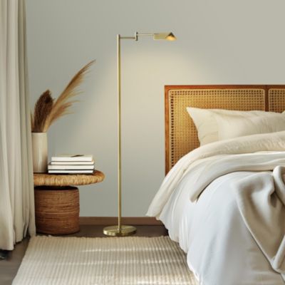 Leaf  Modern Pharmacy Reading LED Floor Lamp with Adjustable Neck (53")