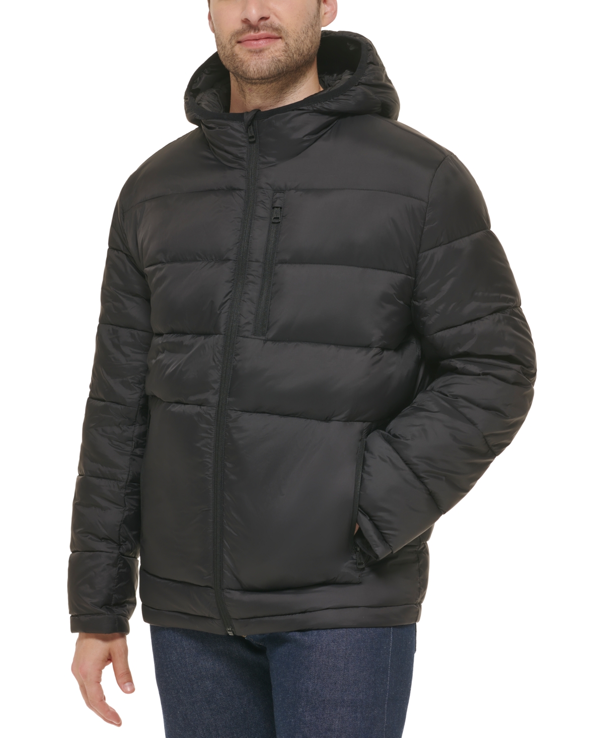 Cole Haan Men's Lightweight Hooded Puffer Jacket