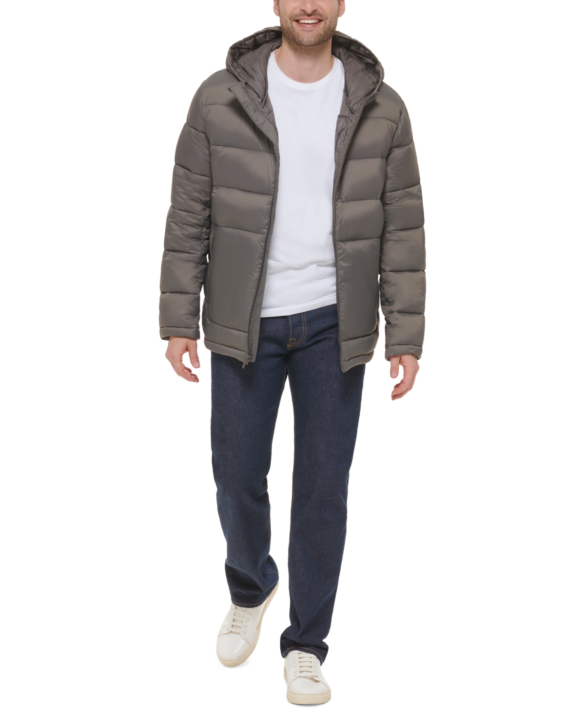 Cole Haan Men's Lightweight Hooded Puffer Jacket