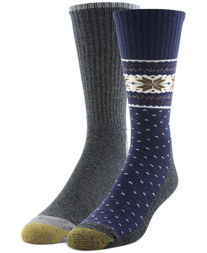 Gold Toe Men's Lodge 2Pk. MoistureWicking Crew Socks Macy's