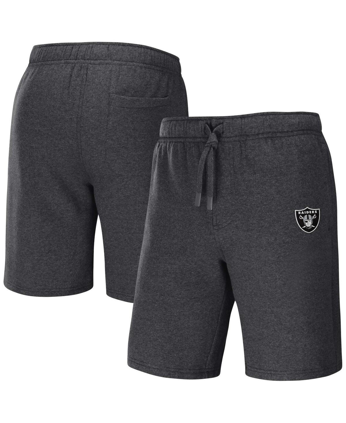 Fanatics Men's Nfl X Darius Rucker Collection By  Heather Charcoal Las Vegas Raiders Logo Shorts