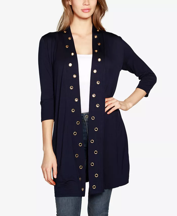 Women's Grommet-Trim Duster Open Front Cardigan Top - thumbnail 7