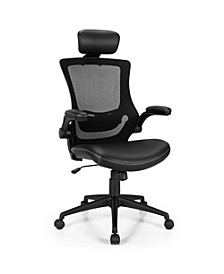 Mesh Back Adjustable Swivel Office Chair Flip up Arms