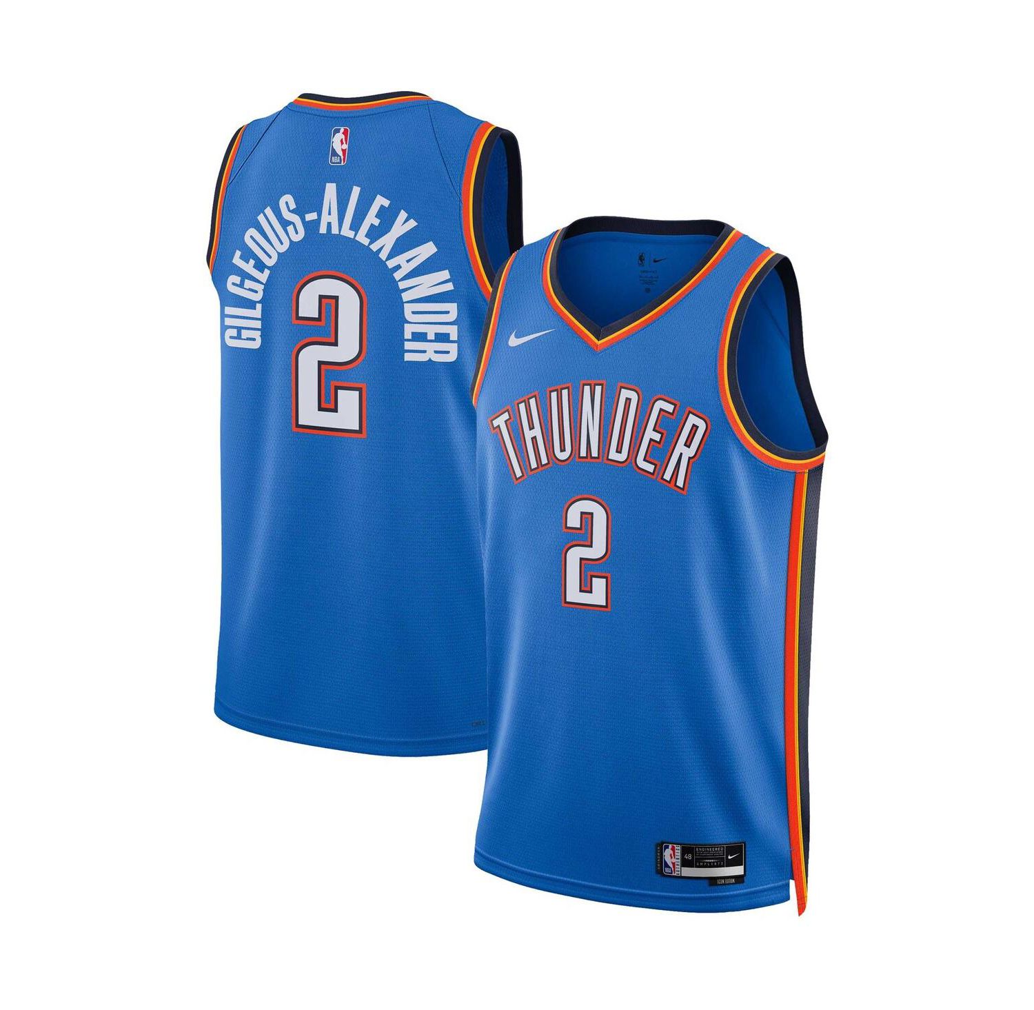 Men's Shai Gilgeous-Alexander Blue Oklahoma City Thunder Swingman Jersey - Icon Edition