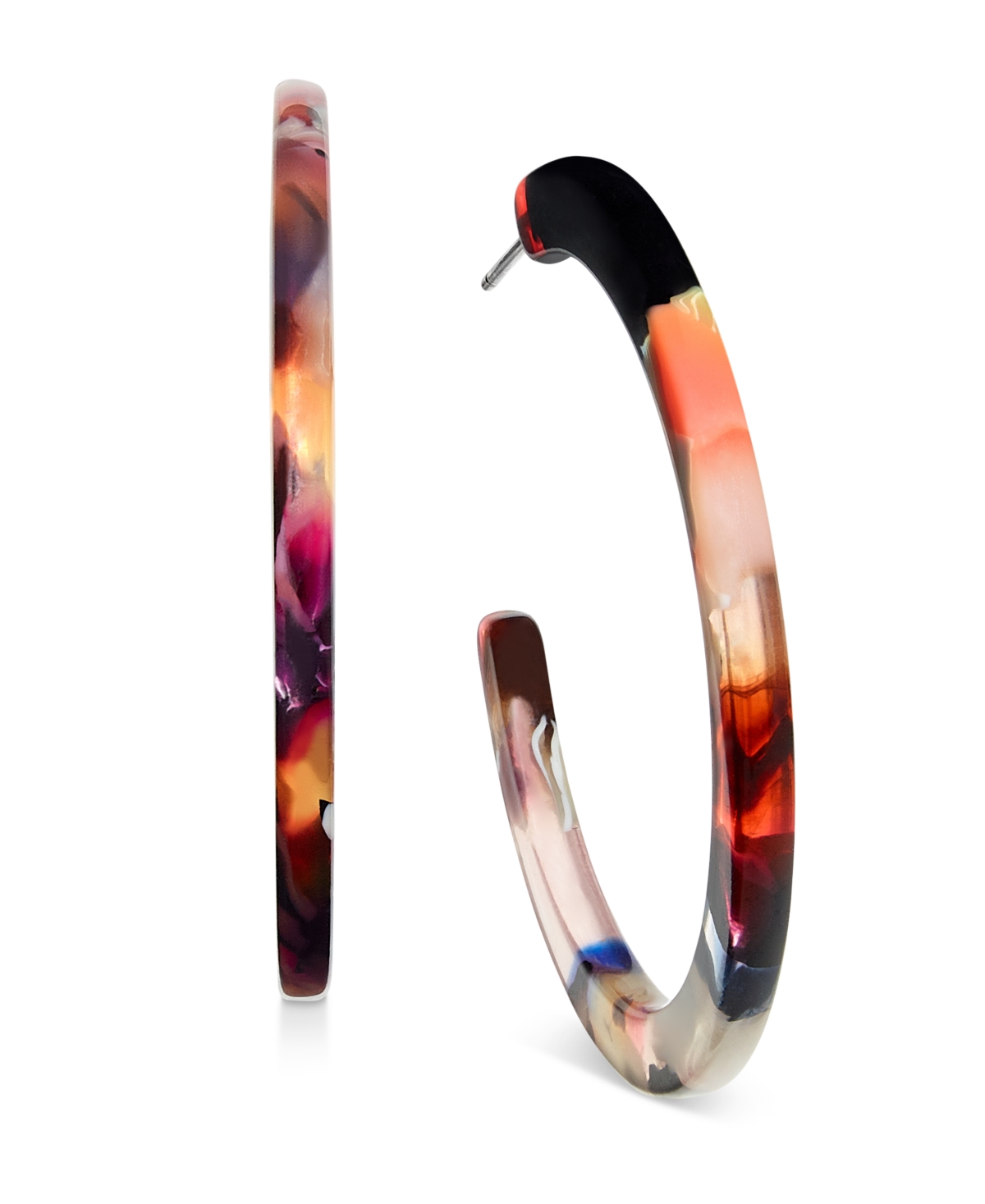 Lola Ade Medium C-hoop Earrings, 1.5" In Multicolor