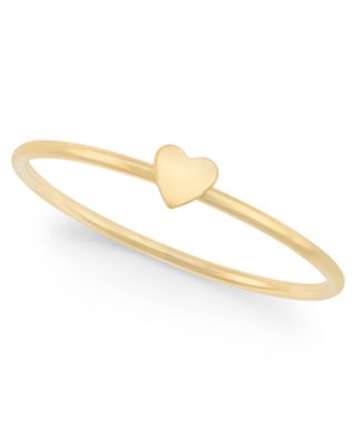 Lola Ade 14k Gold-Plated Heart Accent Stack Ring - Macy's