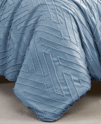 Chevron Clipped Jacquard Comforter Set