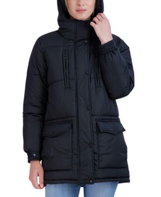 Juniors' Juniors' Hooded 3/4 Puffer Coat