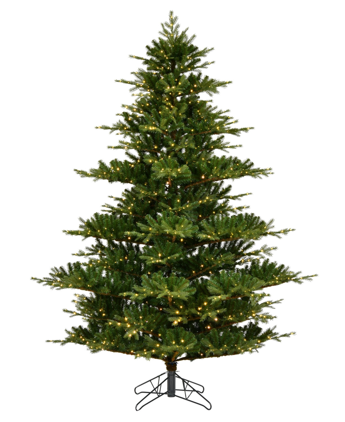 Vickerman Sherwood Fir Artificial Christmas Tree, Warm 3mm Led Lights, 9' In Green