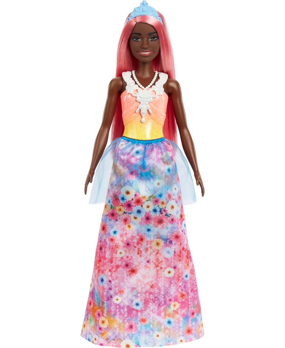 Shop Barbie Dreamtopia Royal Doll With Light-pink Hair Wearing Removable Skirt, Shoes & Headband In Multi