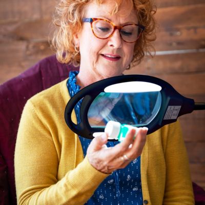 Lightview Pro 1.75X Magnifying LED Floor Lamp with Adjustable Gooseneck Head (3 Diopter)