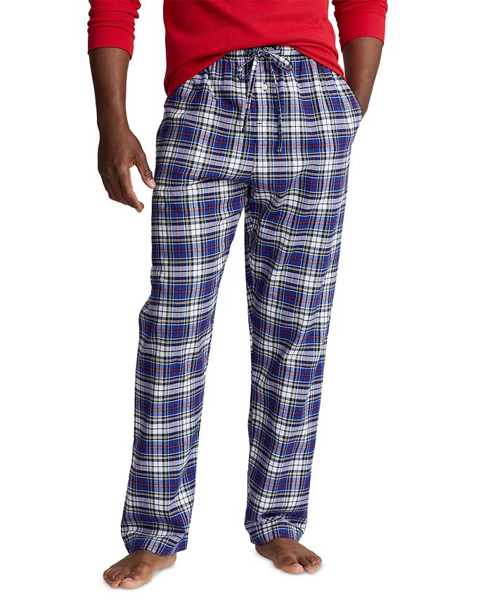 NWT Polo Ralph Lauren Plaid Mens Lounge Pants Flannel Pajama Green