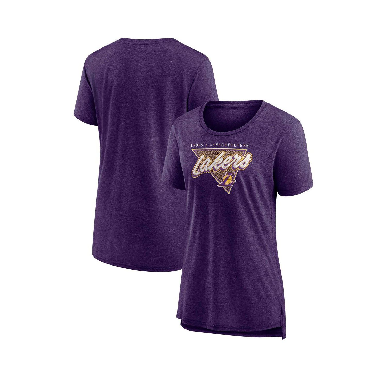 Women's Heathered Purple Los Angeles Lakers True Classics Tri-Blend T-shirt