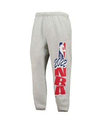 Men's Heathered Gray NBA Team 31 75th Anniversary Courtside Fleece Jogger Pants