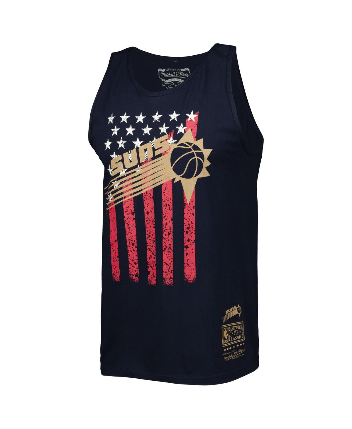Men's Mitchell & NessPhoenix Suns Hardwood Classics Americana Stars and Stripes Tank Top - Navy