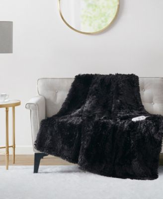 Shaggy Electric Faux-Fur Throw, 50" x 60"