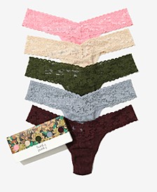 Women's Signature Lace Low Rise Thong, Pack of 5