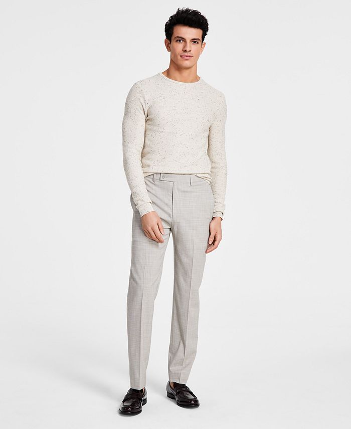 Calvin Klein Men's Slim-Fit Plaid Performance Dress Pants - Macy's