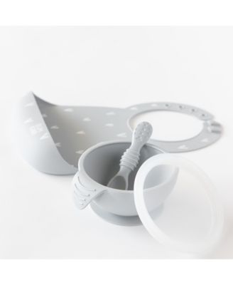 Baby Bowl with Lid and Spoon First Feeding, 3 Piece Set
