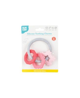 Baby Girls Three Textured Gripping Teething Charms