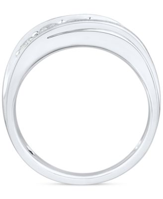 Men's Lab Grown Diamond Diagonal Band (1 ct. t.w.) in 10k Gold