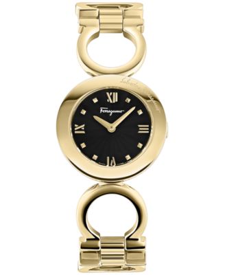 【FERRAGAMO】Gancino Bracelet Watch イエローゴールド 28mm Ferragamo Womens Gancino Gold 28mm Bracelet Fashion Watch | eBay