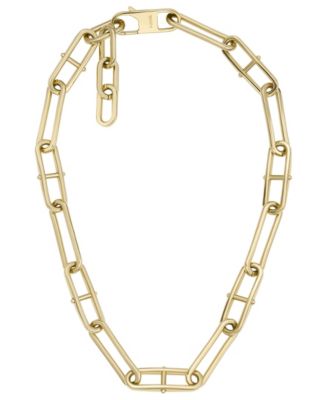 まとめCITY HERITAGE NECKLACE + ATTACHMENT Fossil Heritage D Link Gold-tone Stainless Steel Chain Necklace