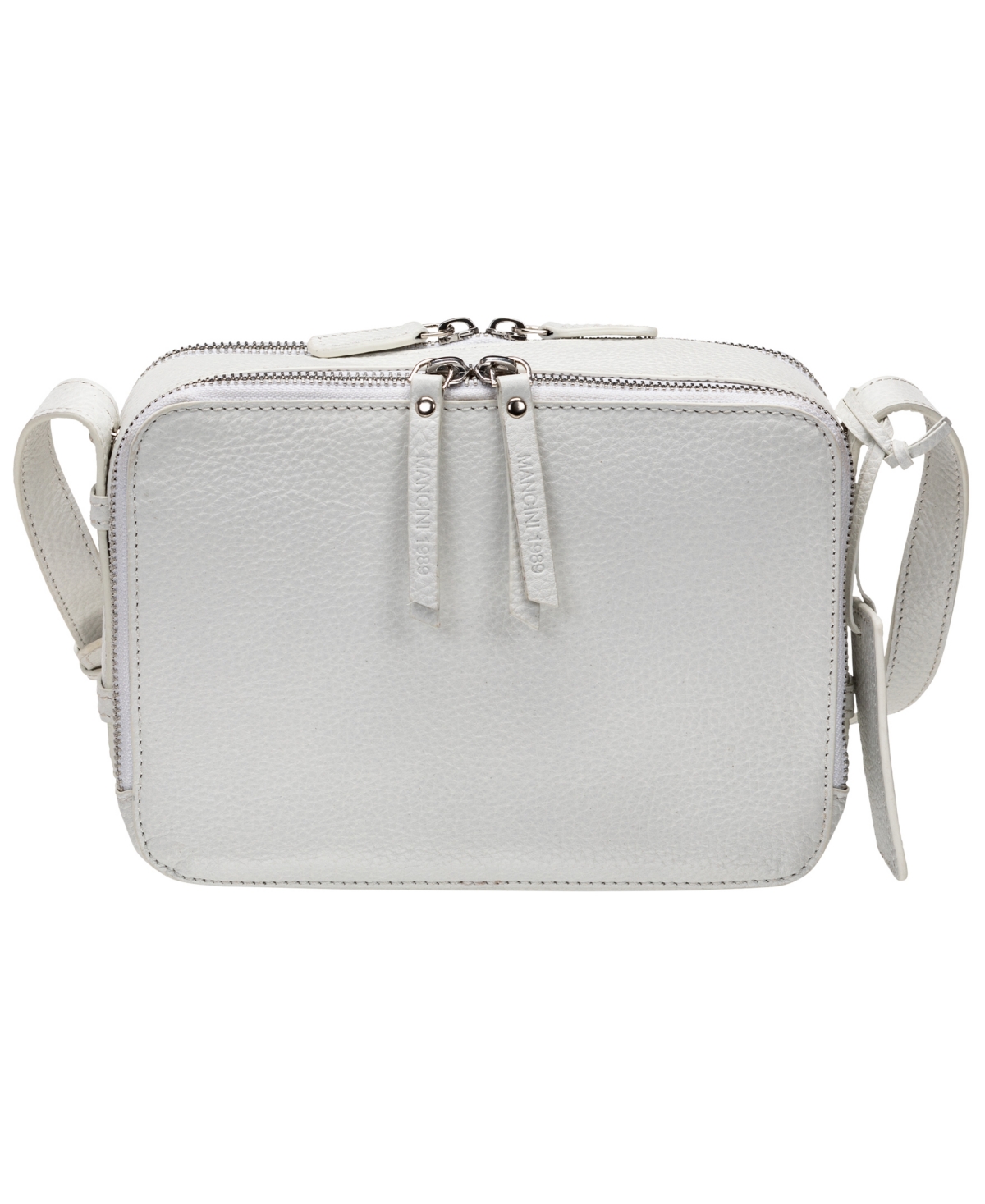 Women's Pebbled Rachel Camera Style Crossbody Handbag - White