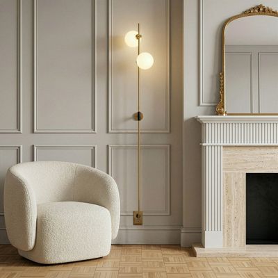 62-in Equinox Brass Wall Lamp