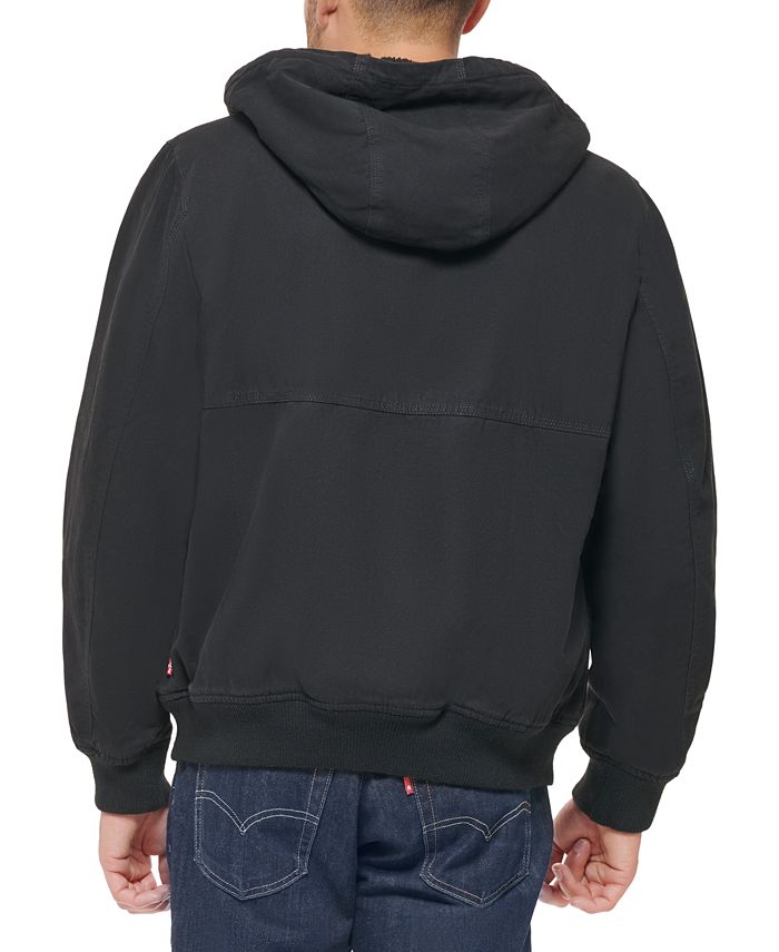 Levi's Men's Cotton Workwear Sherpa Hooded Bomber Jacket & Reviews