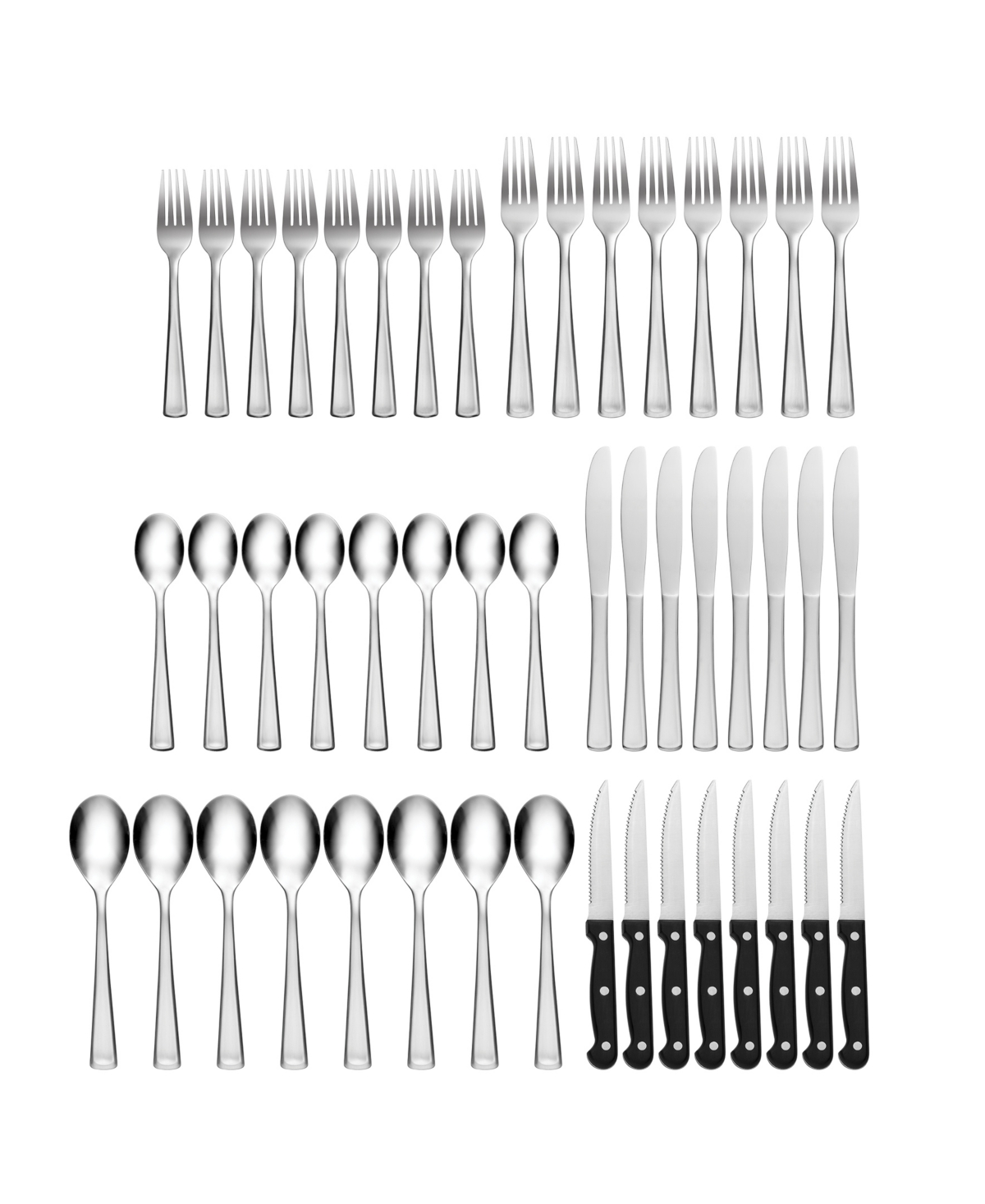 Hampton Forge Accord 48 Piece Set, Service For 8 In Multi And Stainless