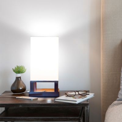 Maxwell Table Modern LED Nightstand Lamp with USB Port (14"), Bulb Included