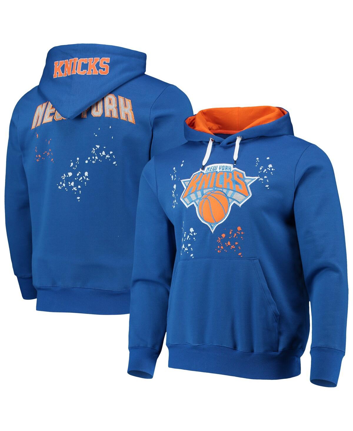 Men's Royal New York Knicks Confetti Pullover Hoodie - Royal