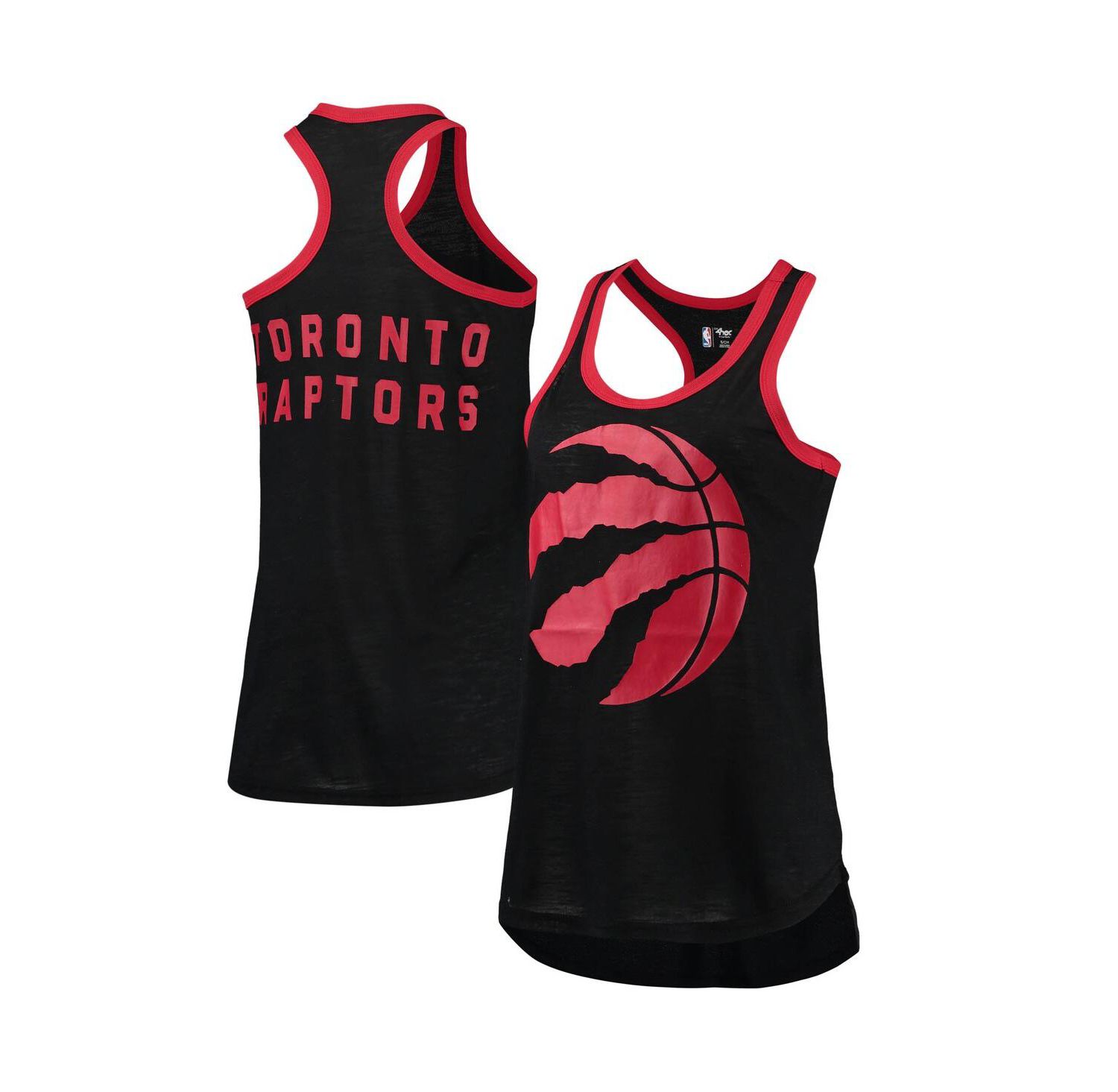 Women's Black Toronto Raptors Showdown Scoop-Neck Racerback Tank Top