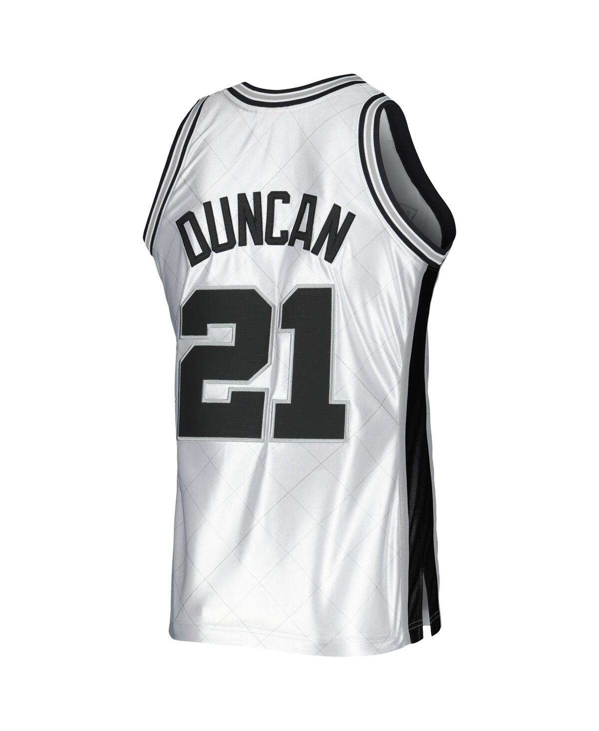 Men's Mitchell & Ness Tim DuncanSan Antonio Spurs 1998-99 Hardwood Classics 75th Anniversary Swingman Jersey - Platinum