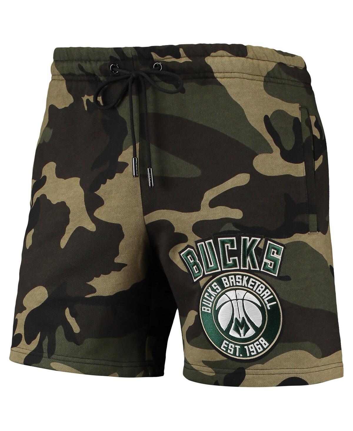 Shop Pro Standard Men's  Camo Milwaukee Bucks Team Shorts