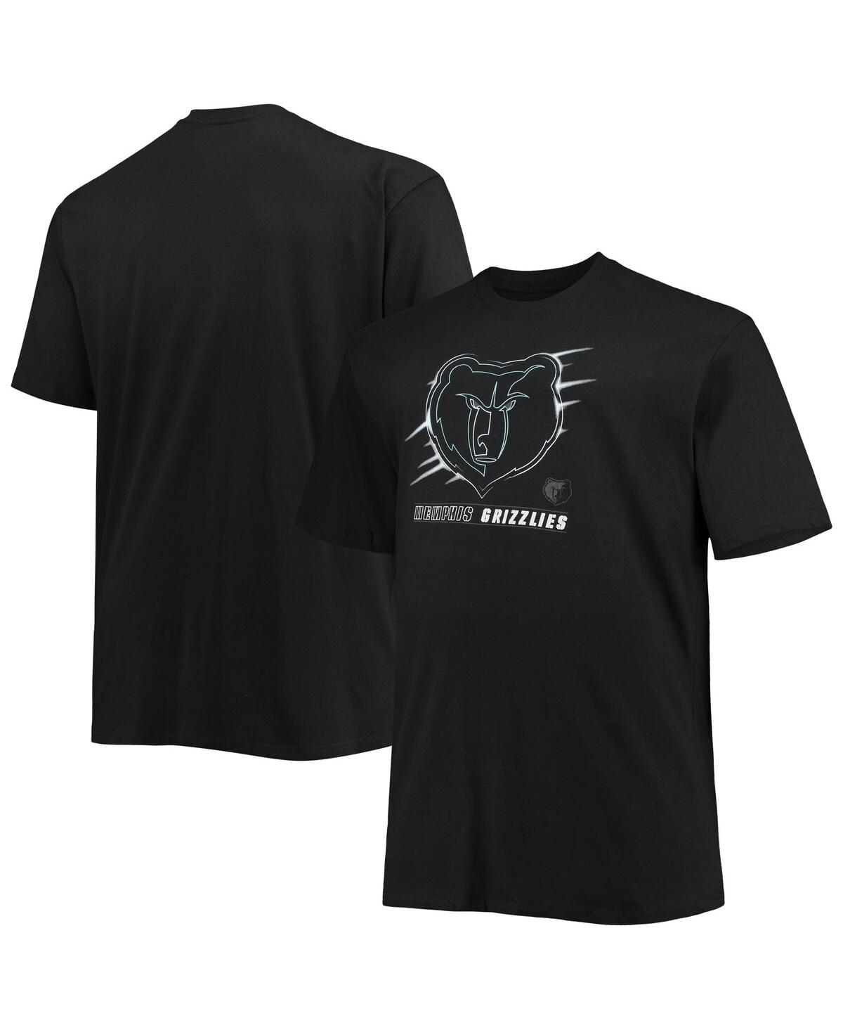 Profile Men's Black Memphis Grizzlies Big And Tall Pop T-shirt
