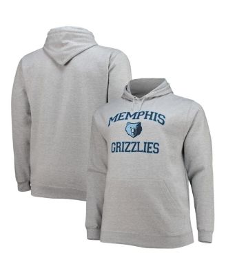 Men's Heathered Gray Memphis Grizzlies Big and Tall Heart and Soul Pullover Hoodie