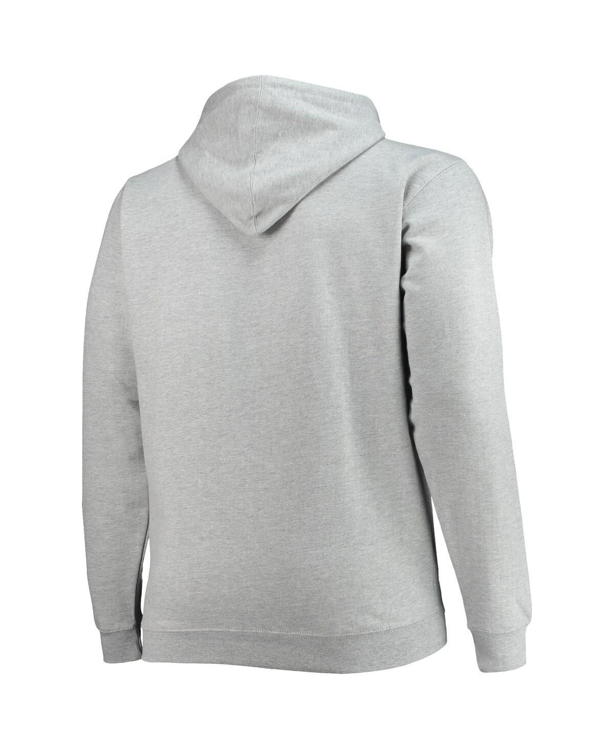 Profile Men's Heathered Gray Atlanta Hawks Big And Tall Heart And Soul Pullover Hoodie In Heathered Gray
